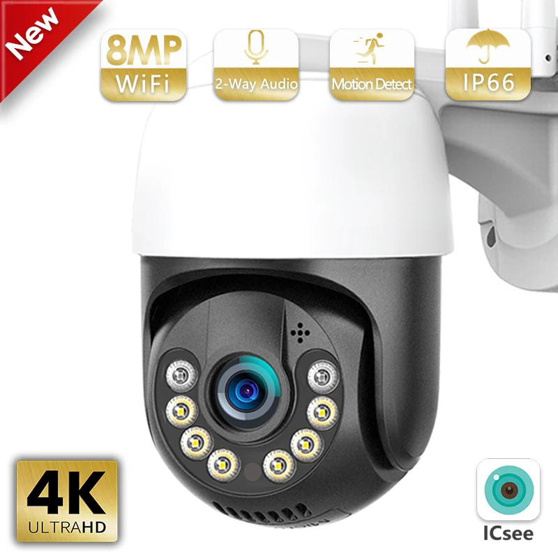 4K 8MP kamera IP WiFi wideo na zewnątrz nadzoru 5MP bezprzewodowy ...