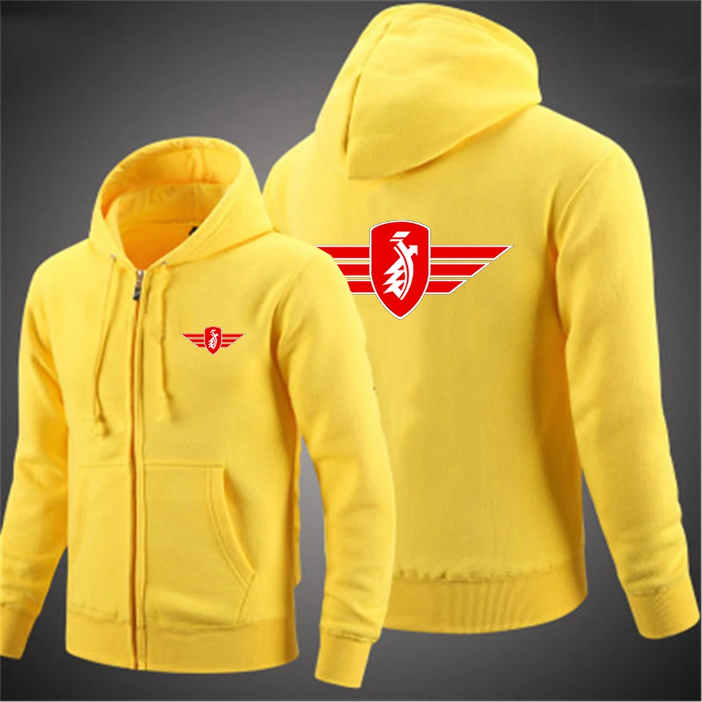 Men's Solid Color Zipper Pullover Sweater Long Sleeved