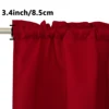 1PC, Valance Cafe Window Rod Pocket Curtain, Woven Fabric Short Valance Curtain For Home Room Kitchen Living Room Decoration 2