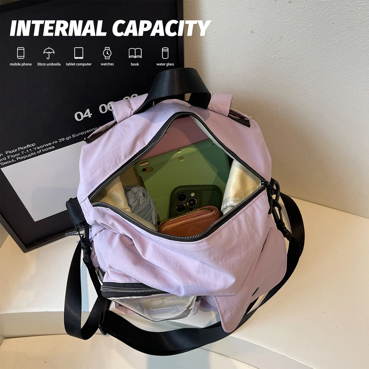 High-End Oxford Cloth Multifunctional Backpack 2025 New Versatile Shoulder Tote Bag Large Capacity Travel Backpack Crossbody Bag for Hiking