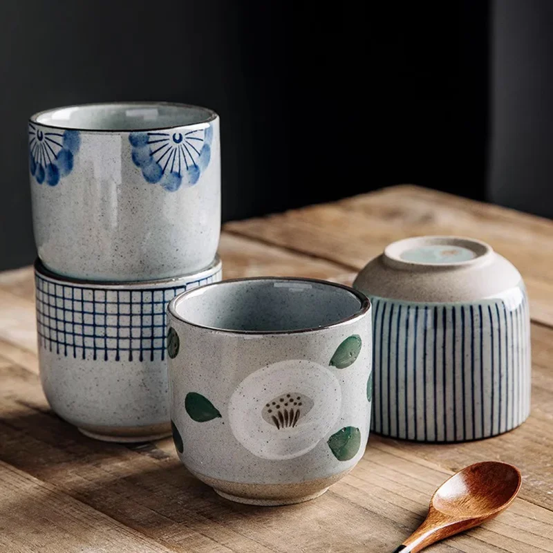 Tea Cup Retro Ceramic Tea Cup 200ml/300ML Japanese Mug Tea House Restaurant Master Cup 1pc