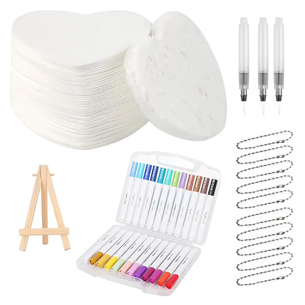 10개 DIY 미술용품 퍼피 텍스처 페이퍼, 12개 마커 펜 & 워터 브러쉬, 매직 퍼피 페인트 페이퍼, 스펀지 캔버스 미술용품