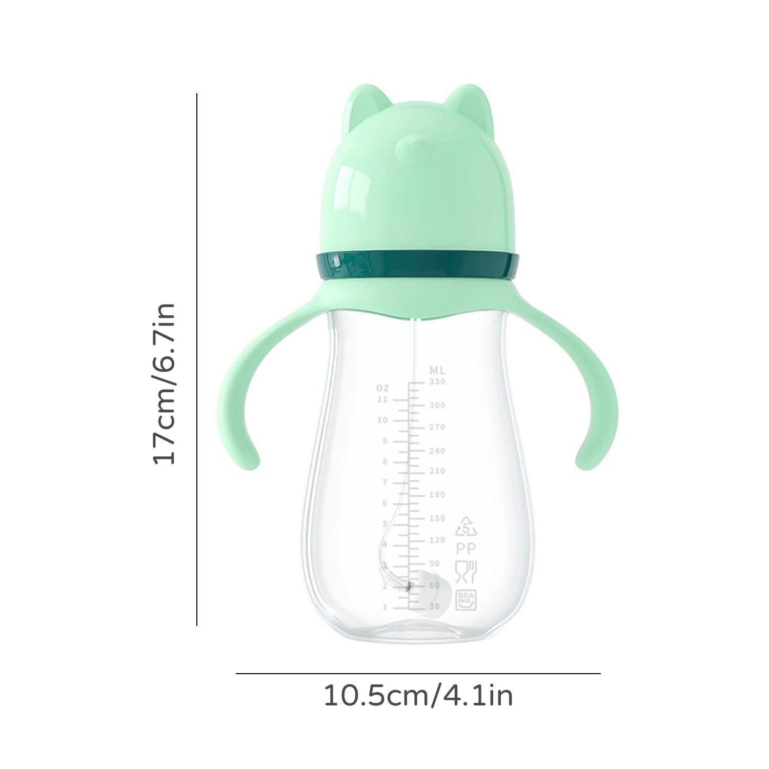 Milk Bottle Feeding Bottle 240ml Newborn Baby PP Bottle Anti-colic with Handle Thickened Drop-proof Inverted Without Leakage BPA-free