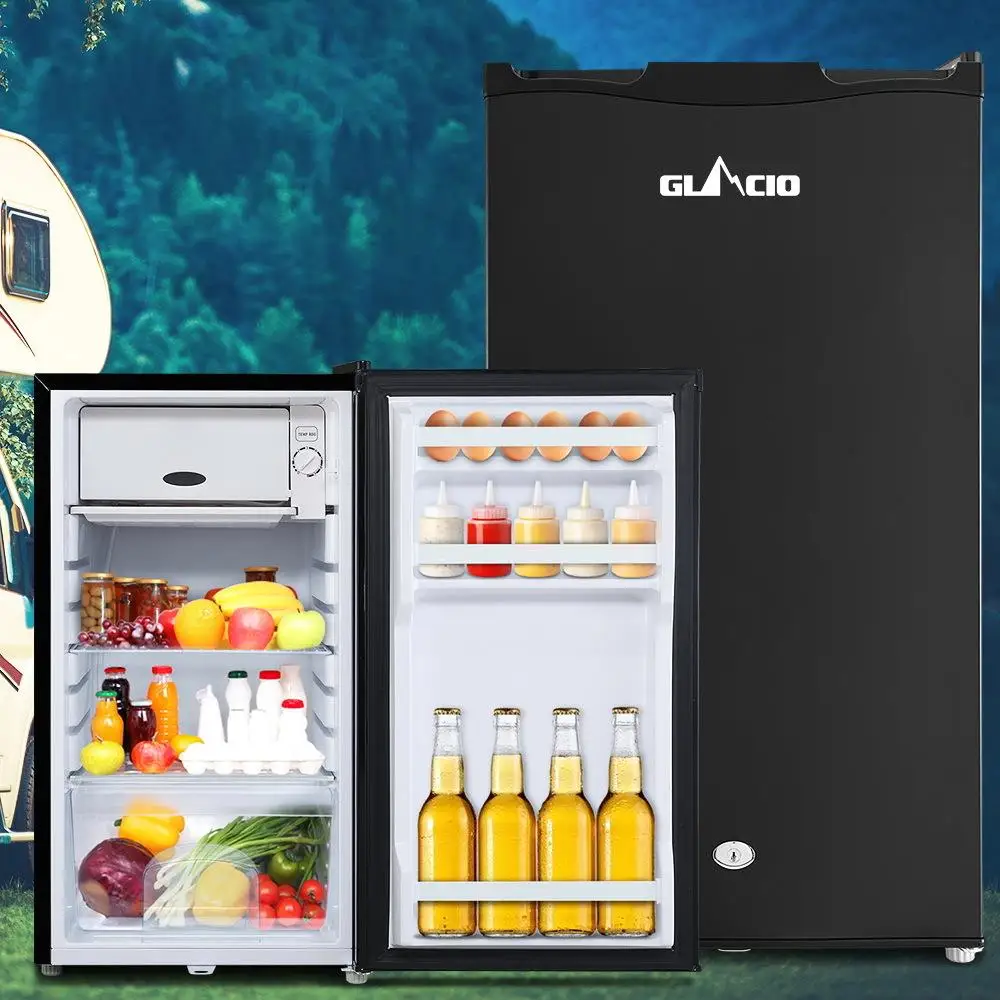 Portable 95L Upright Fridge Freezer with Bar 12V 24V 240V for Camping Caravan