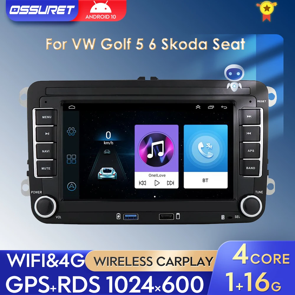 7 Inch Ai Carplay Android Car Radio Stereo Multimedia Gps Navi For