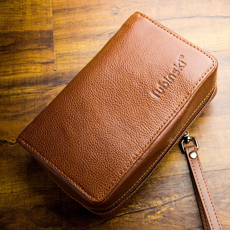 

Сумка LUBINSKI из натуральной кожи для табака, сигар, портативная сигарета, женская сумка для 3 трубок, многофункциональный набор аксессуаров