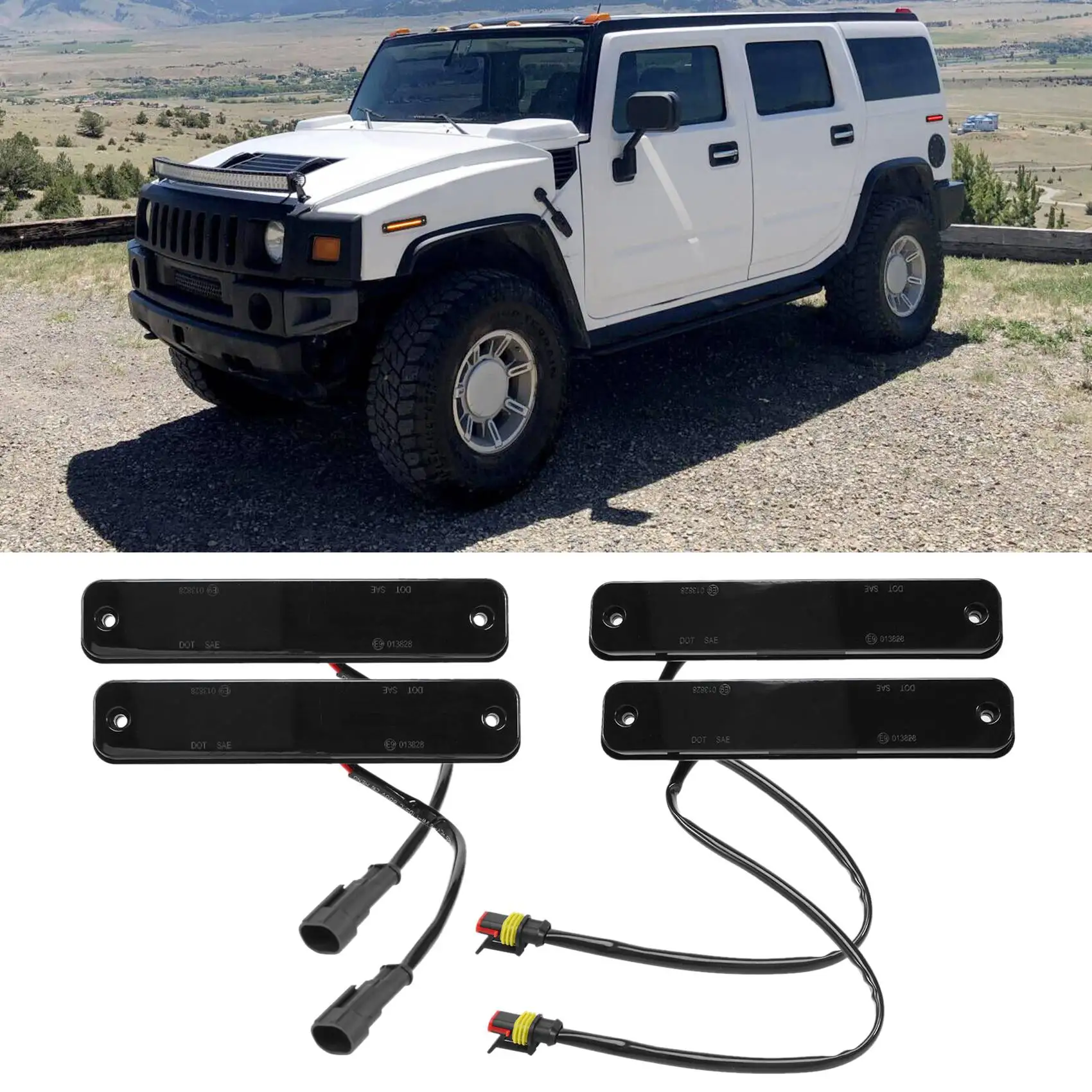 

4 шт., автомобильная светодиодная лампа для HUMMER H2 2003-2009