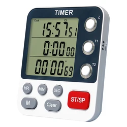 Enhanced Digital Kitchen Timer with Large Display and Loud Alarm (Clock alarm 2 timer)