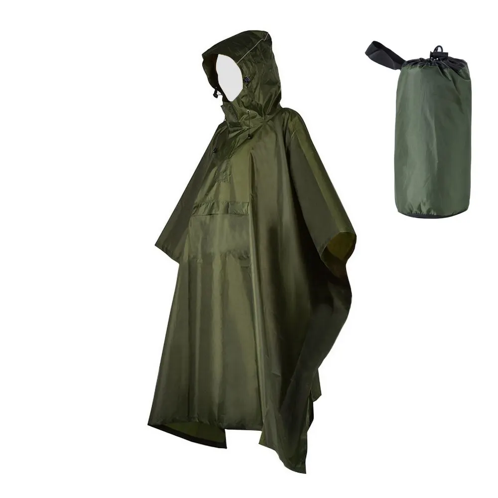 

Portable Multifunctional Rain Coat Hiking Camping Raincoat Poncho Mat Awning Durable Outdoor Activity Gear