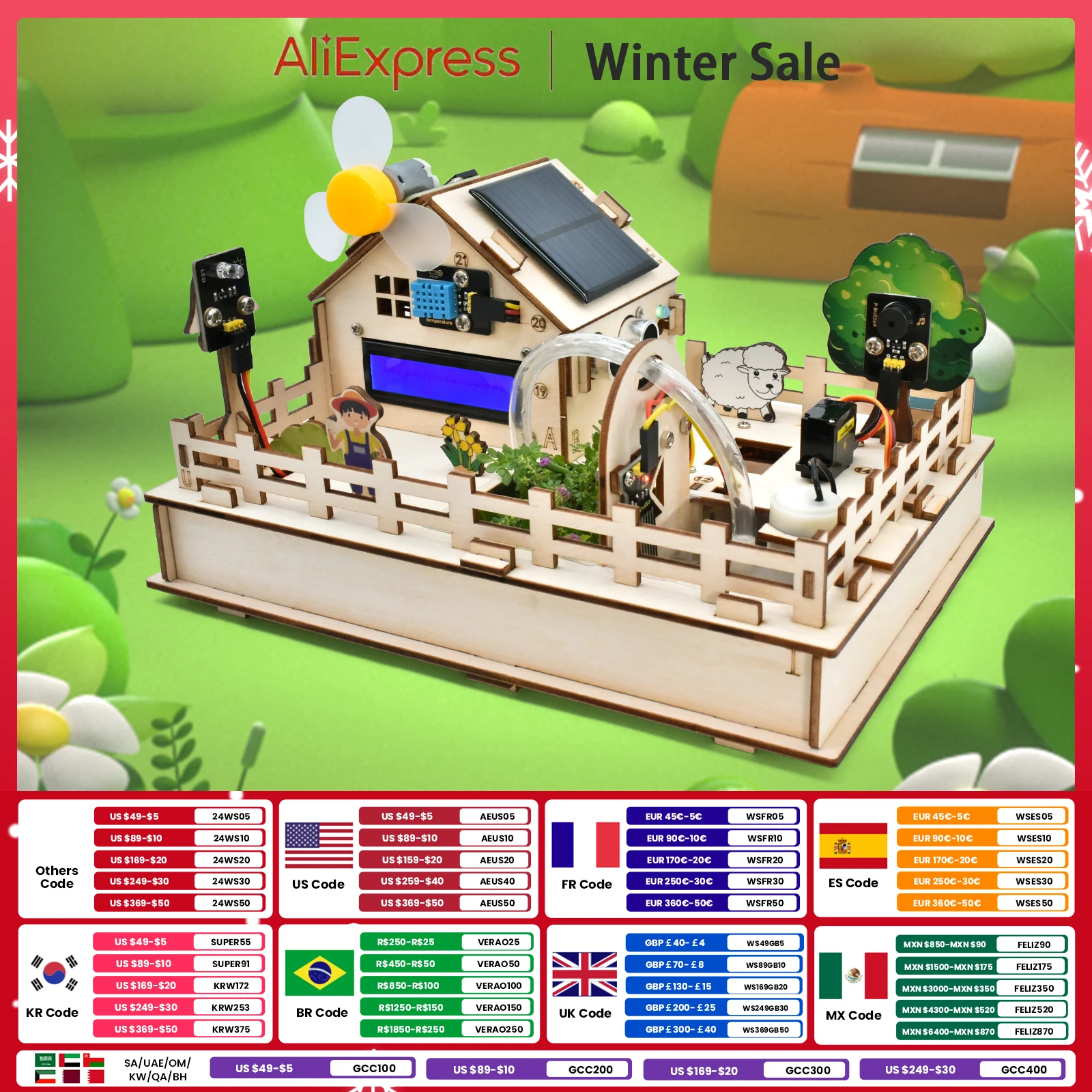 Keyestudio-Kit de inicio de IOT de granja inteligente ESP32 para Arduino, para rascar 3,0, programación gráfica, Kit de Sensor electrónico DIY