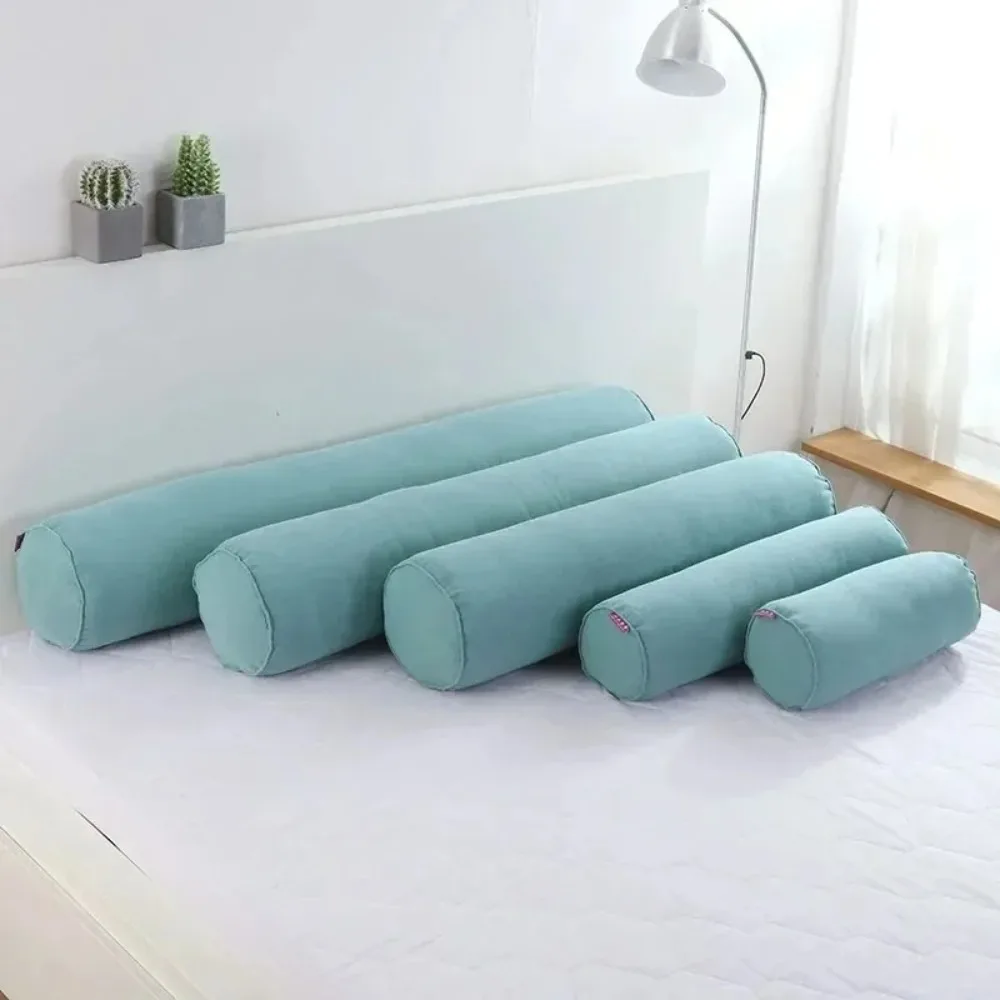 1pc Cylindrical Pillow Solid Color Velvet Bedhead Neck and Waist Pillow Sofa Cushion Beauty Shop Footrest Almohada Cilíndrica 2