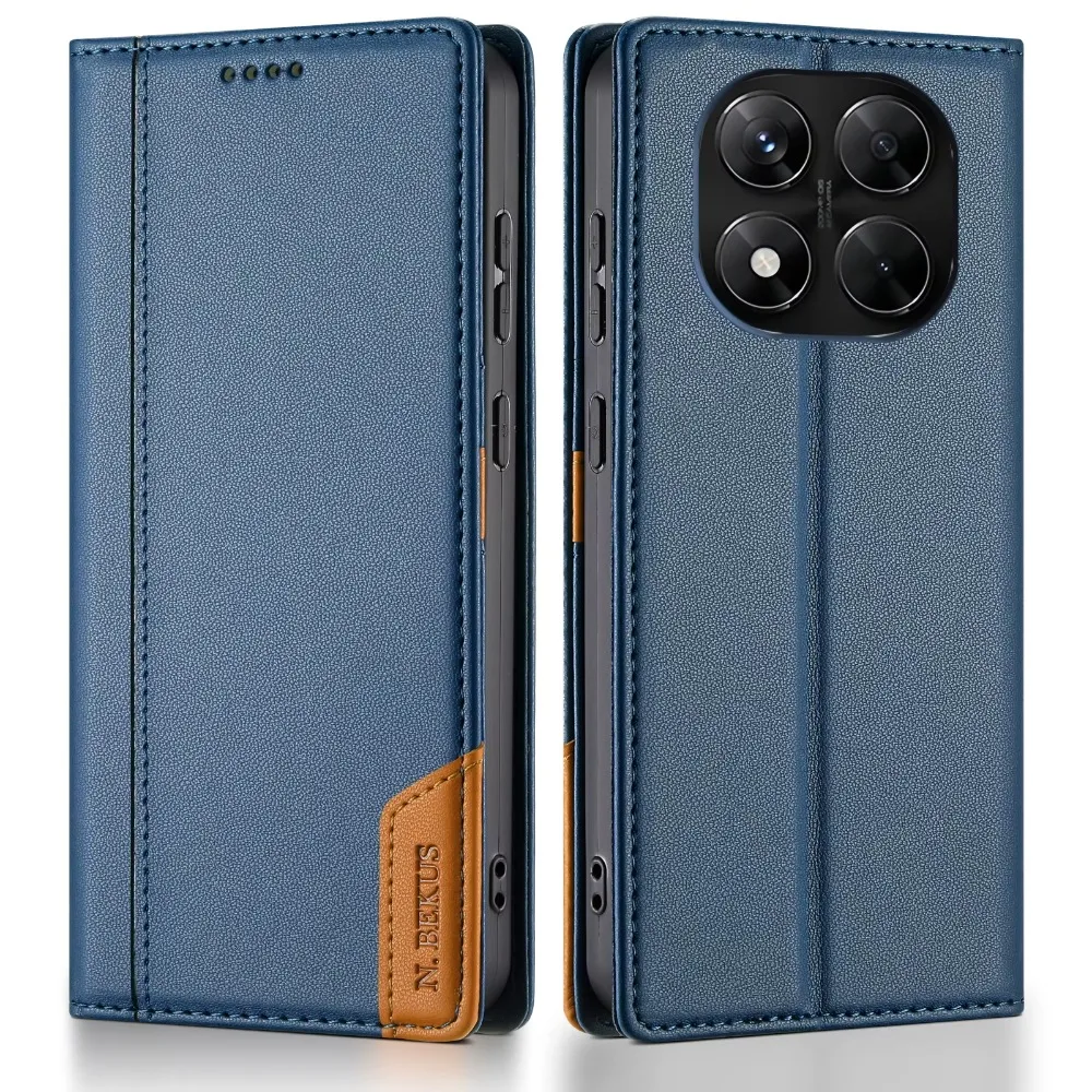 Premium PU Leather RFID Blocking Wallet Flip Phone Case with Card Slot Holder and Back Cover
