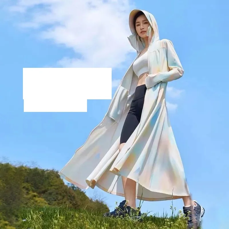 Jaqueta solta de seda solar para mulheres, cardigã feminino, roupas com capuz, roupas versáteis, coreana, verão, nova, 2024