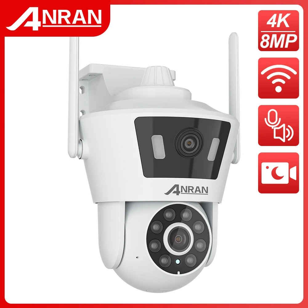 ANRAN 4G LTE Security Camera Outdoor Solar Battery Wireless CCTV With