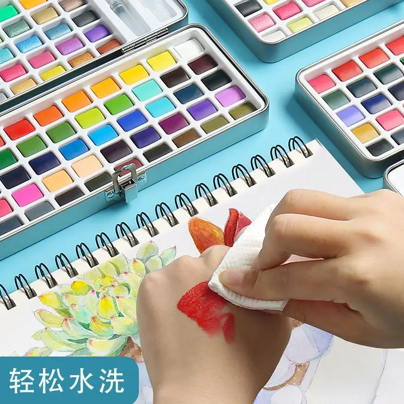 

Solid Watercolor Pigment 50 Colors 72 Colors 90 Colors Pearlescent Children'S Painting Students Art Students Portable Water