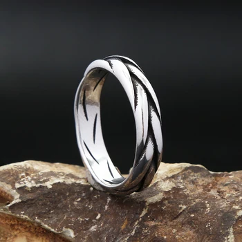 Punk Hip Hop Fashion Simple Rings For Men Women Nordic Viking Celtics Knots Ring 316L Stainless Steel Charm Party Jewelry Gifts
