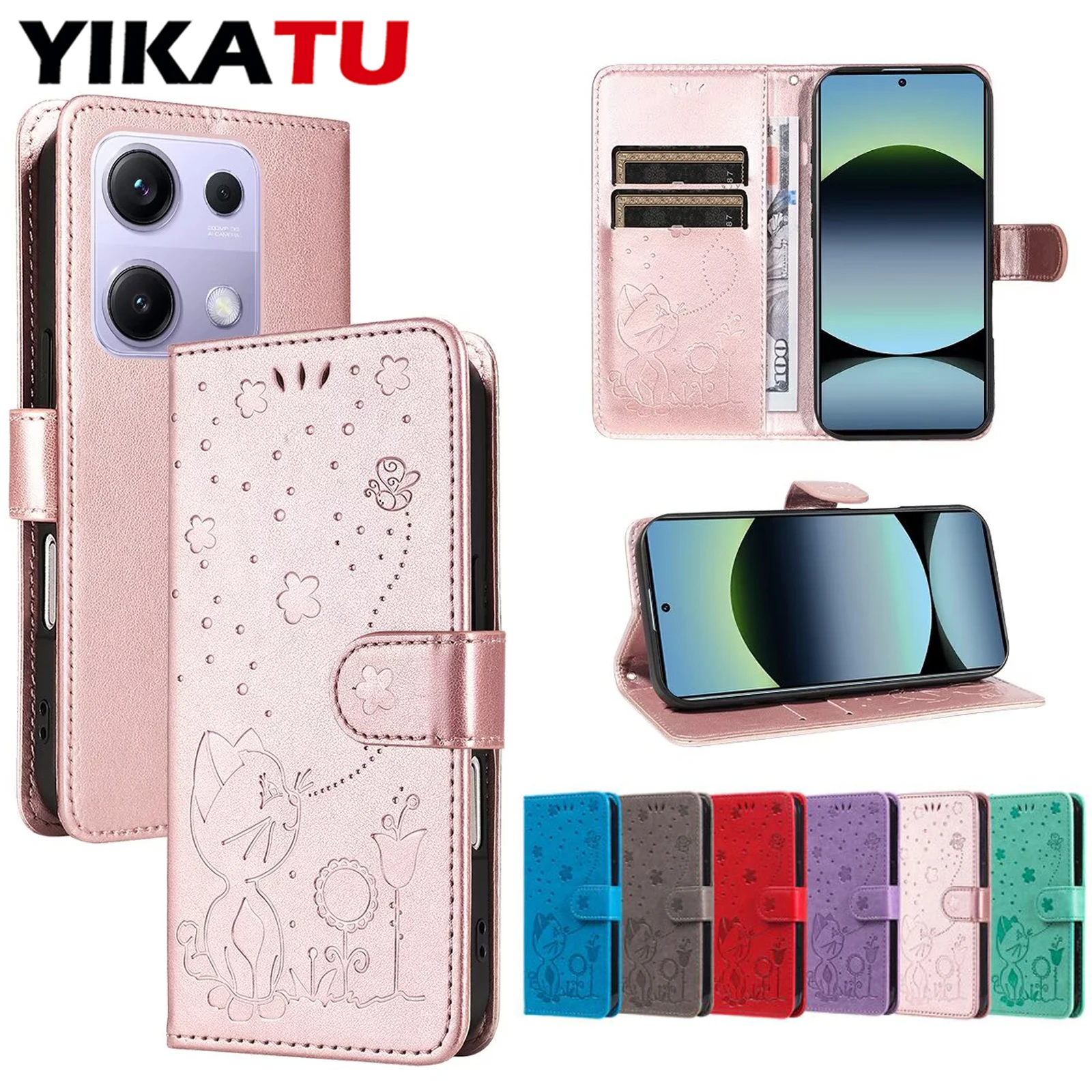 Magnetic Flip Leather Card Wallet Phone Case