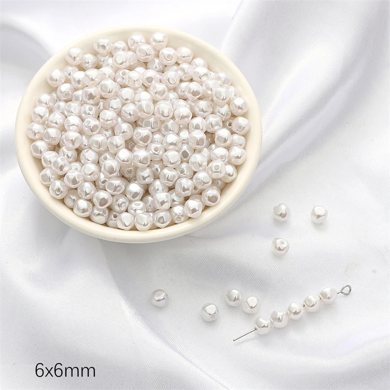 Irregular ABS Imitation Pearl Acrylic Beads for DIY Jewelry and Accessories