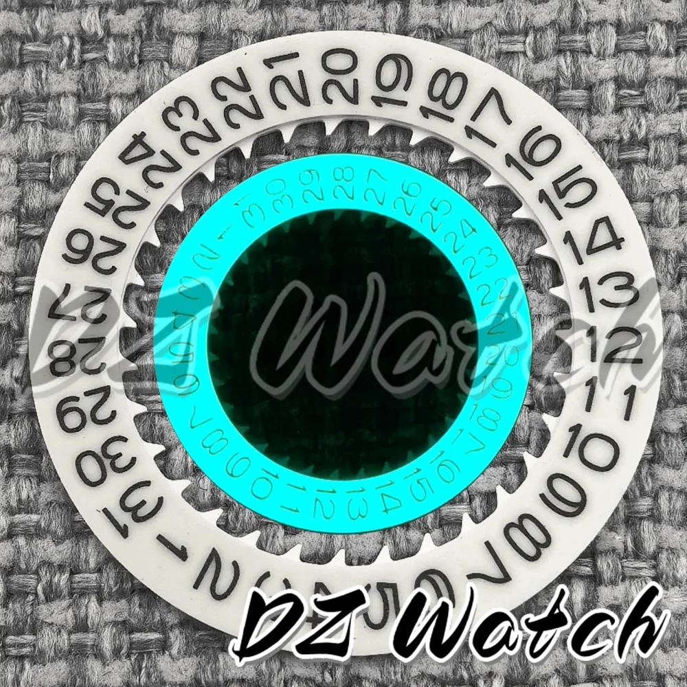 Luminous Green/Blue Date Wheel Dial for Automatic Movement Watches