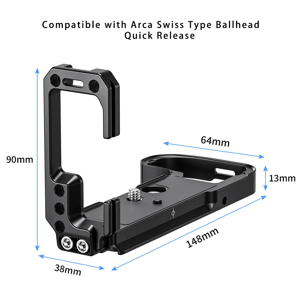 Haoge PNL-Z6II L Staffa per Nikon Z5 Z6 Z7 Z6II Z7II Z-Mount Camera, piastra a sgancio rapido compatibile stile Arca