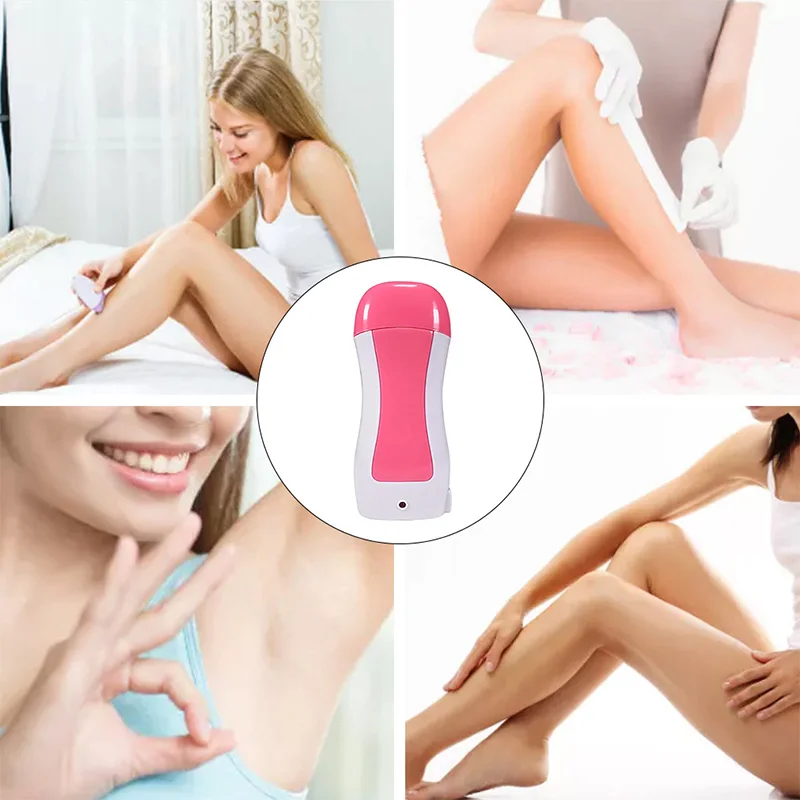 Portable Handheld Electric Heating Wax Machine Body Hair Removal Kerotherapy Hot Wax Roller Chest Arm Leg Hair Depilator Tool