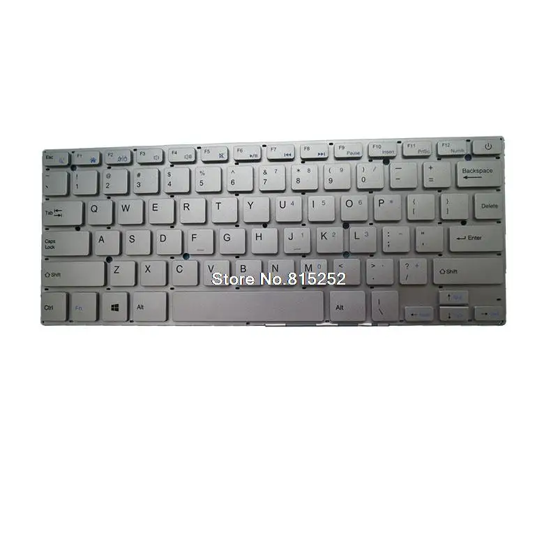 

Клавиатура для ноутбука Haier A1410EM без рамки, серебристая, США, черная, русская