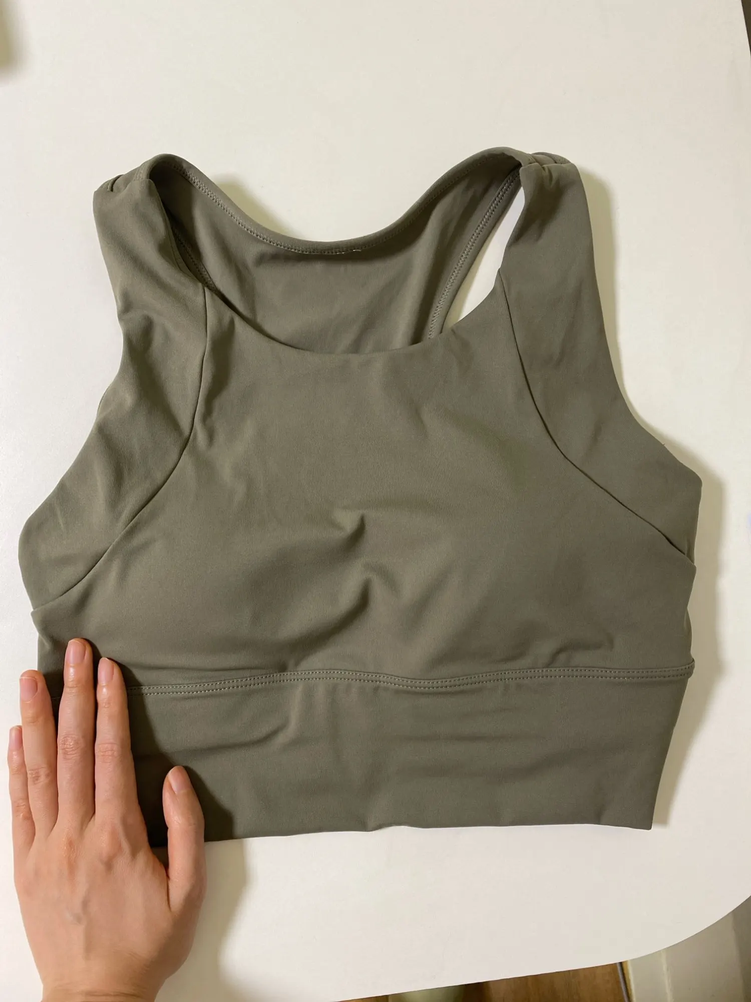 Nylon Elastic Tight-Fit Yoga Sports Bra Crop Top photo review