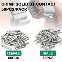 50PCS DT 1.5mm Series Stainless Steel Pin Contact 0462-201-16141 0460-202-16141,16AWG Deutsch Crimp Solid Female & Male Terminal 1