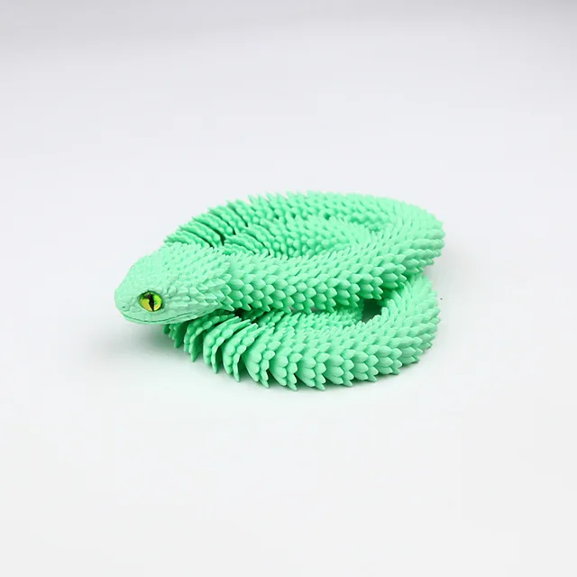 Articulated Snake Sculpture Decor Articulated Snake Figurine With Movable Joints 3d Printed Model For Home For Bookshelf 3