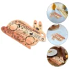 Cutlery Tray Easter Board Bunny Serving Wood Trays Cutting Chopping Rabbit Dishes 2