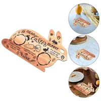 Cutlery Tray Easter Board Bunny Serving Wood Trays Cutting Chopping Rabbit Dishes 2
