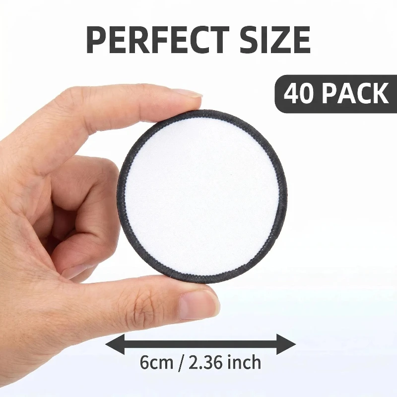 40개 승화 패치 천 열전사 블랭크 패치 DIY 공예품 모자 배낭 유니폼용