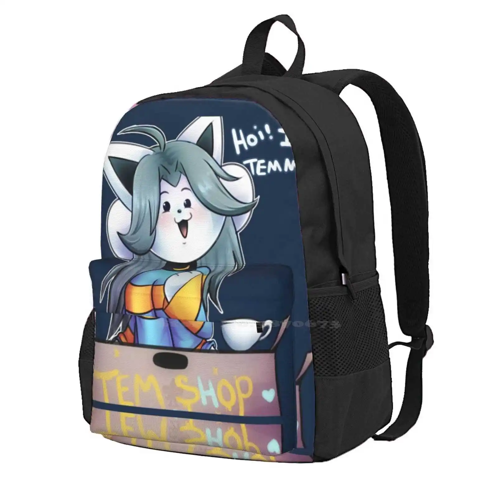 

Hoi! Я темми! Сумка-рюкзак для мужчин, женщин, девочек, подростков, Undertale, деревня Temmie, Hoi, милый