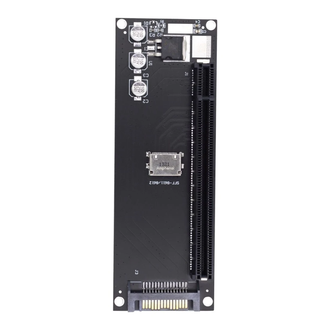 

Переходник PCIe на телефон, Oculink SFF-8611 to PCIe PCI-Express 16x 4x, адаптер с портом питания SATA для материнской платы, графической карты