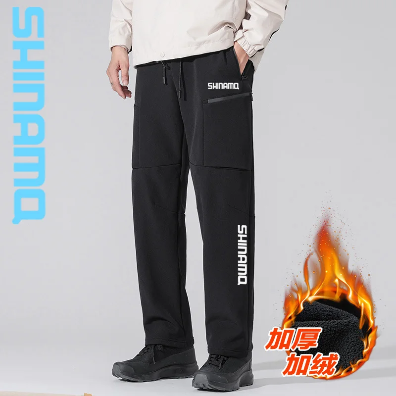 

2023 Men's Winter Fishing Pants, Hiking Zipper Pockets, Cold Work Pants, Tactical Fishing Casual Pants, Camping Outdoor Pants