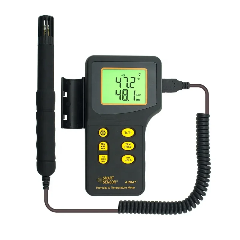 

SmartSensor Ar847 Split Hygrothermograph High-Precision Industrial Temperature and Humidity Detector K-Type