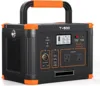 Portable Power Station 500W(Peak 1000W), 519Wh Outdoor Solar Generator Backup Battery Pack with 2 110V AC Outlets, 1