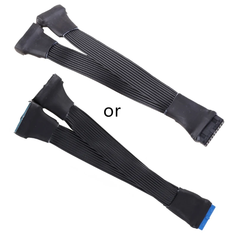 

Small Mini USB 19 Pin/20Pin Internal Extension Header 1 to 2 Adapter Splitter Cable for Motherboard
