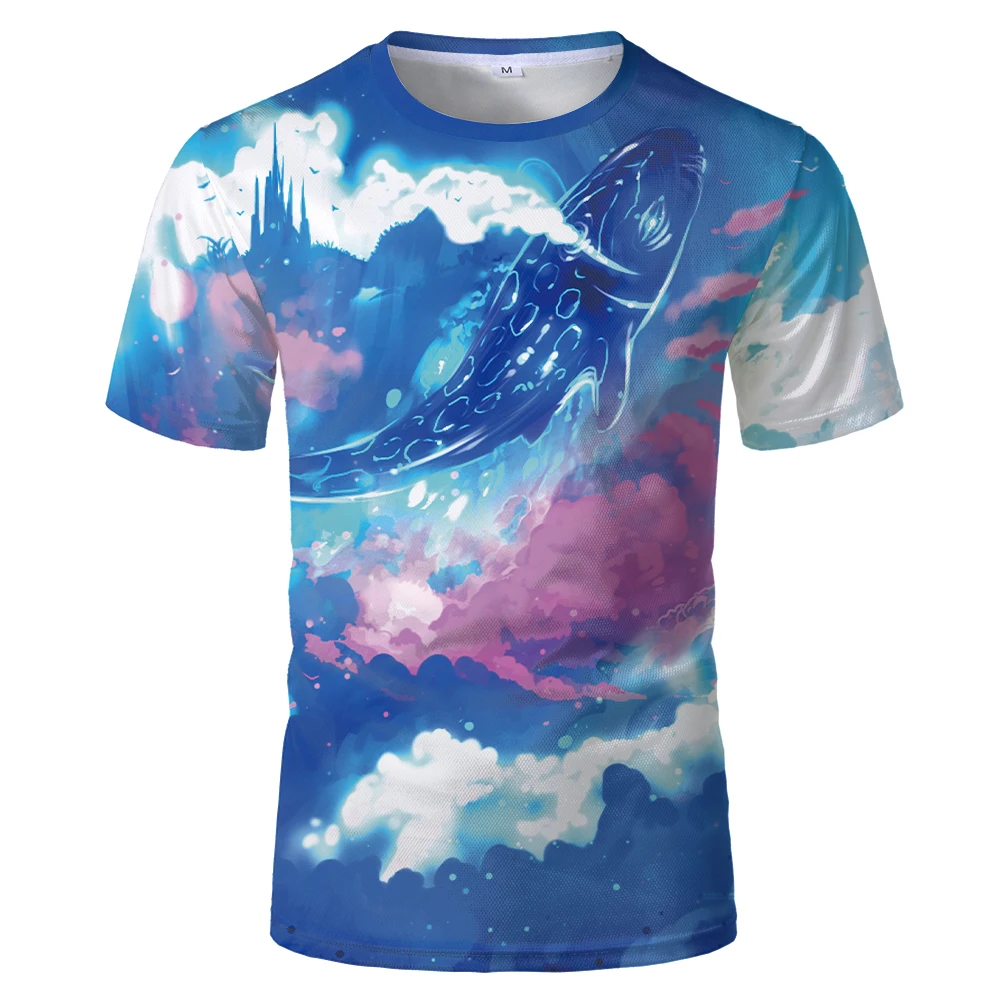 Unisex Shark Watercolor T-shirt: Trendy, Comfy & Breathable 3d