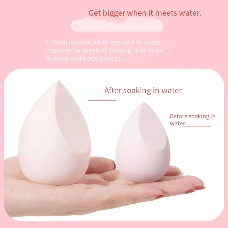 New 4pcs/set Beauty Egg Set Gourd Water Drop Puff Makeup Puff Set Colorful Cushion Cosmestic Sponge Tool Wet and Dry Use 6