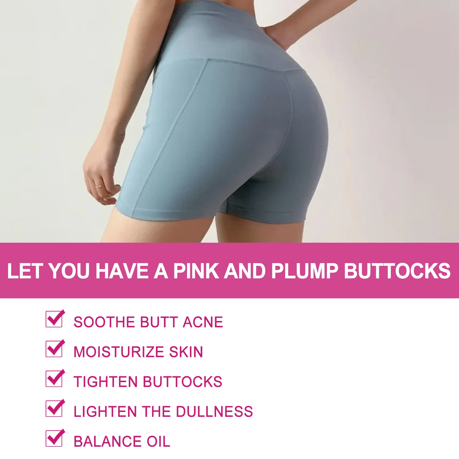 Crema per l'acne per glutei e cosce Rimuovi brufoli Idratante Chiarificante Schiarente Levigante Cura della pelle Crema per la rimozione dell'acne per coscia 4