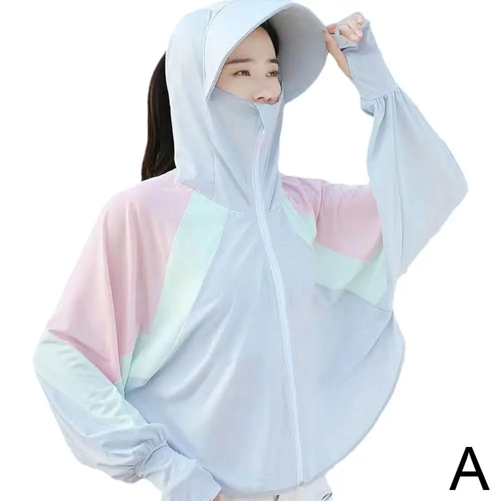 Tøj Kappe Kvinder Sommer Is Silke Hætteklædte UV Solbeskyttelse Tøj Udendørs Cykling Fiskeri Solcreme T-shirt_voghion.com