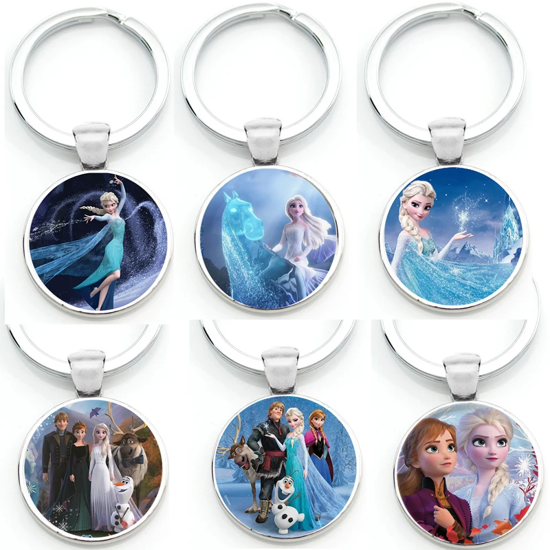 Portachiavi Mentale Portachiavi Miniso Disney Frozen Princess Elsa Anna Snow Queen Portachiavi Ciondolo Bambini Regali Borsa Decor Toys