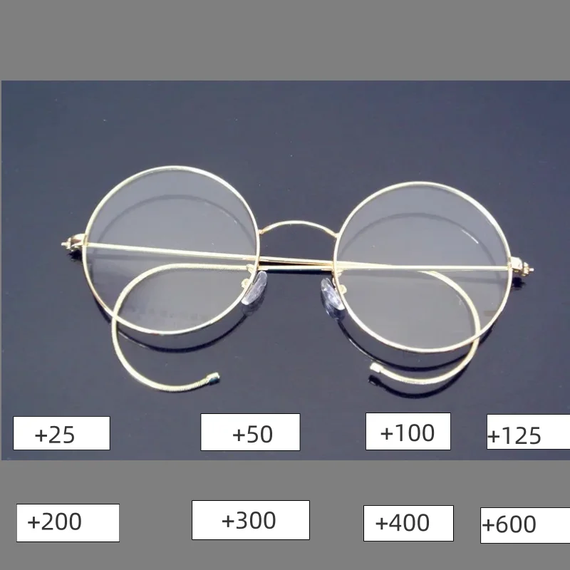 Vintage Brillen rahmen Männer kleine runde Brille 42/44/46/48/50mm Brille für verschreibung pflicht ige Lese dioptrien