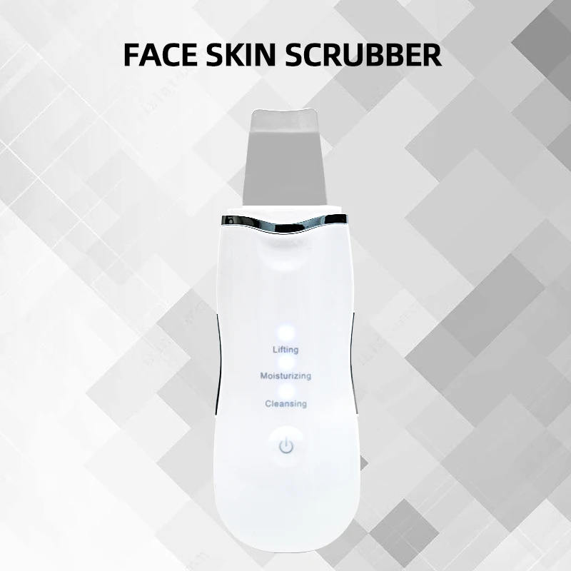 Ultrasonic Face Scrubber Facial Peeling Skin Scrubber Deep Facial Cleaning Spatula Acne Pore Ultrasonic Cleanser