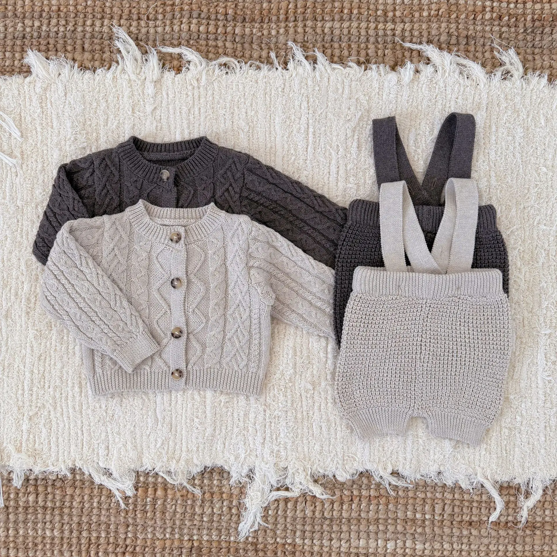 0-3세  스웨터 빈티지 남아 니트웨어 싱글 브레스트  니트 가디건 옵션 종합