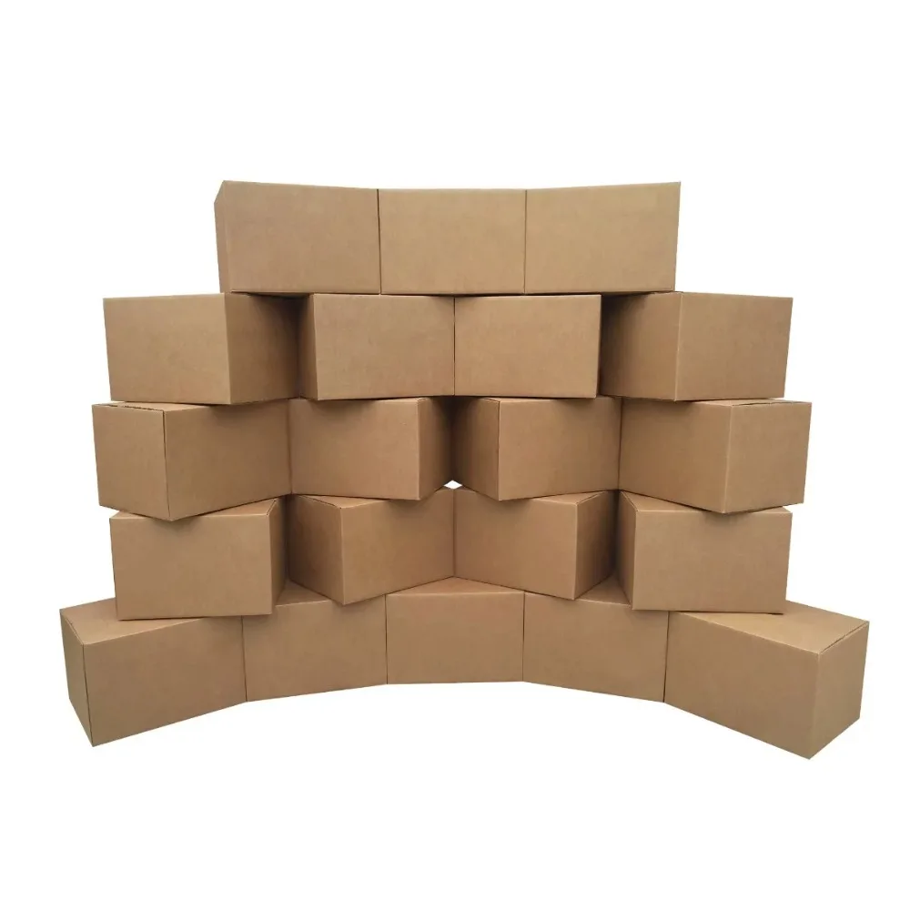 10-Pack Medium Cardboard Moving Boxes – 18x14x12 Inches, 32 ECT, With Handles