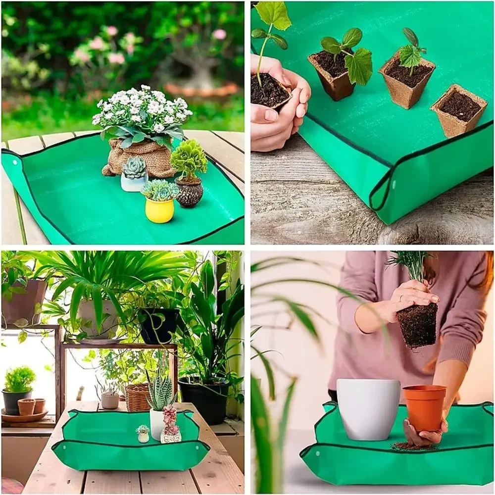 Plant Regeneration Mat Waterproof Transplant Mat Portable Square Foldable and Easy To Clean Succulent Transplant Mat Potting Pad