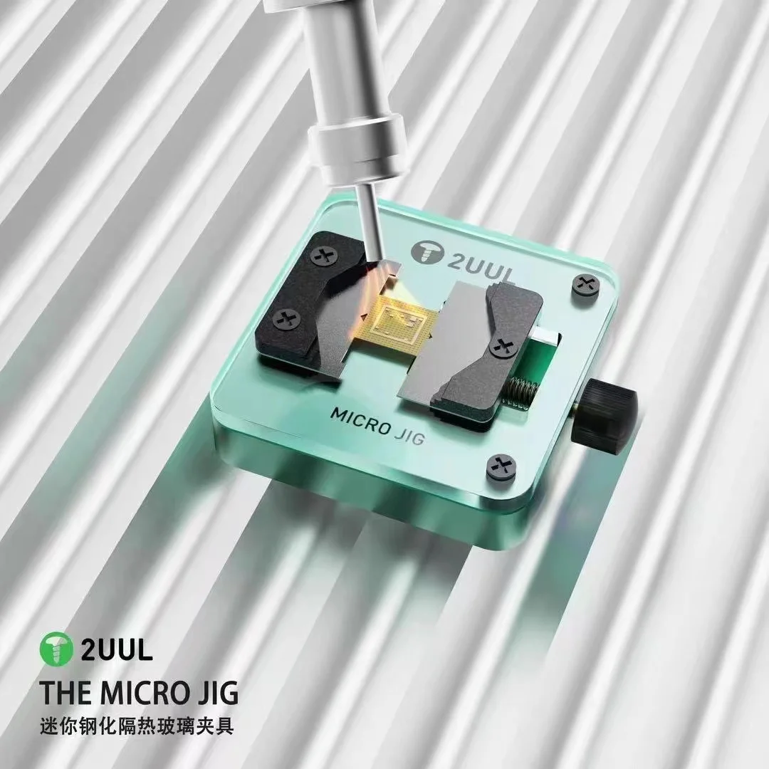 2UUL 마이크로 지그 고정장치 휴대폰 마더보드 PCB 보드 CPU 칩 IC 심기 주석 거치대 용접 패드 접착제, 깨끗한 수리 클램프
