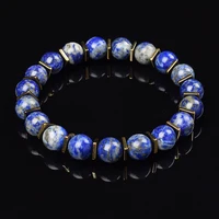 Bracelets en Perles de Labrumen Gris, Pierre Naturelle et Hématite Dorée, Tranche Carrée, Pierre de Lune, Bijoux de Haute Qualité, pour Homme et Femme 6